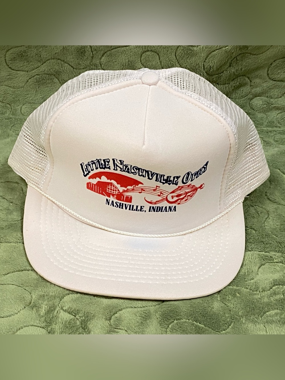 Vintage SnapBack Trucker Hat w Rope, Little Nashville Opry, White Mesh - Picture 1 of 7